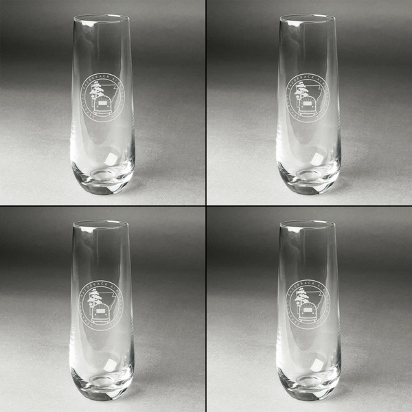 Arkansas Razorback Airstream Club Logo Champagne Flute - Set of 4 - Approval