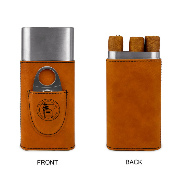 Arkansas Razorback Airstream Club Logo Cigar Case with Cutter - Single Sided - Approval