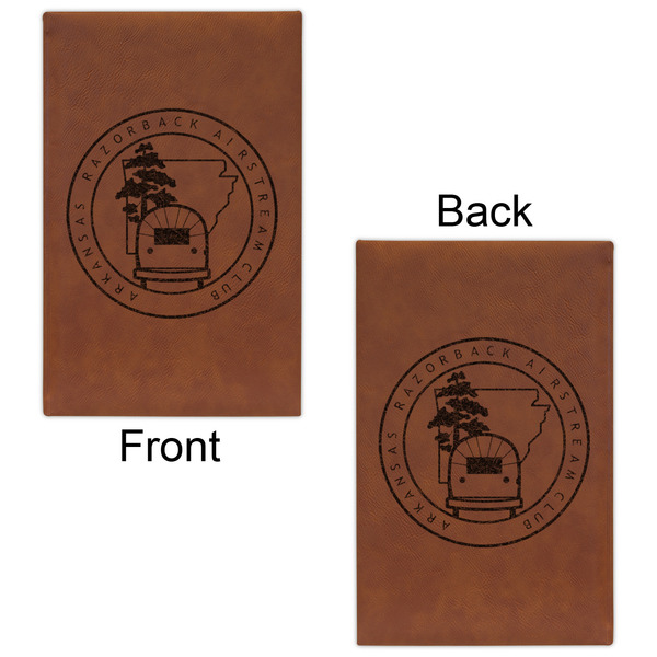 Arkansas Razorback Airstream Club Logo Cognac Leatherette Journal - Double Sided - Apvl