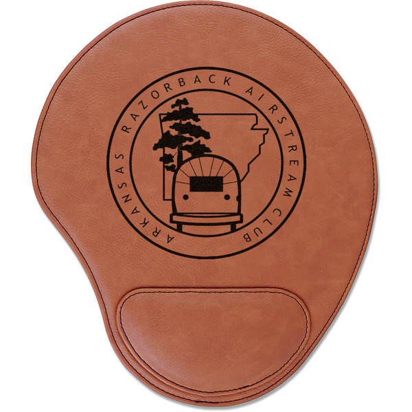 Custom Arkansas Razorback Airstream Club Logo Leatherette Mouse Pad with Wrist Support