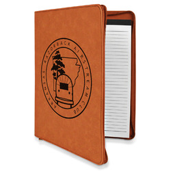 Arkansas Razorback Airstream Club Logo Leatherette Zipper Portfolio with Notepad
