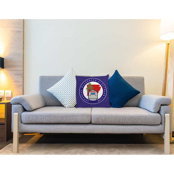 Arkansas Razorback Airstream Club Logo Decorative Pillow Case - LIFESTYLE