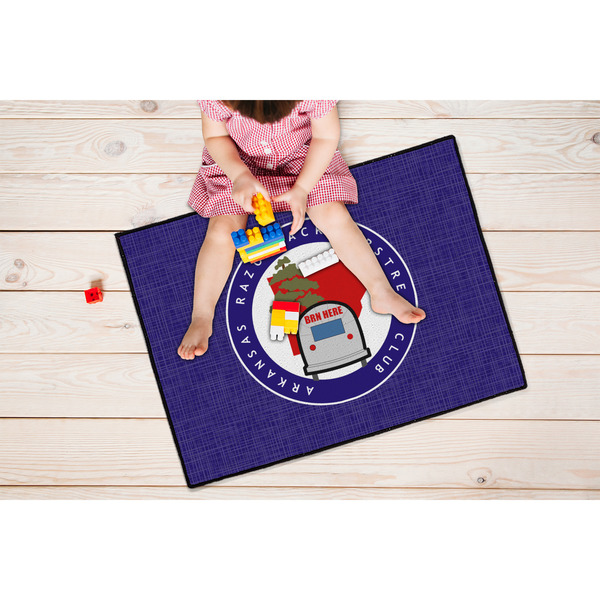 Arkansas Razorback Airstream Club Logo Door Mat - 24"x18" - Lifestyle