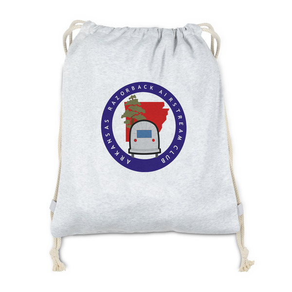 Custom Arkansas Razorback Airstream Club Logo Drawstring Backpack - Sweatshirt Fleece - Double-Sided