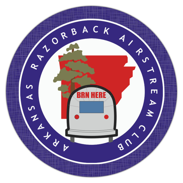 Arkansas Razorback Airstream Club Logo Drink Topper - Medium - Single