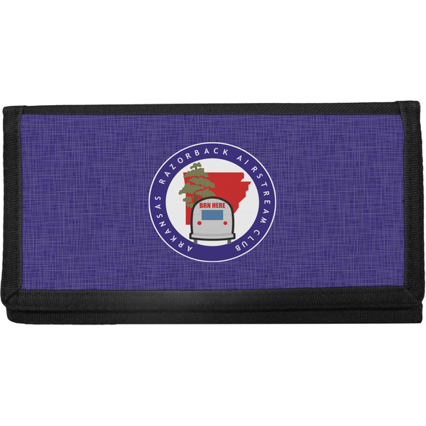 Custom Arkansas Razorback Airstream Club Logo Canvas Checkbook Cover