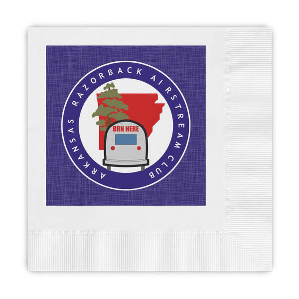Custom Arkansas Razorback Airstream Club Logo Embossed Decorative Napkins