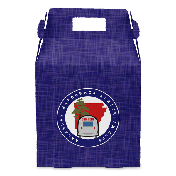 Arkansas Razorback Airstream Club Logo Gable Favor Box - Front