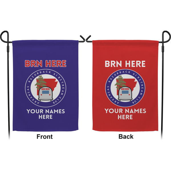 Arkansas Razorback Airstream Club Logo Garden Flag - Double Sided Front and Back