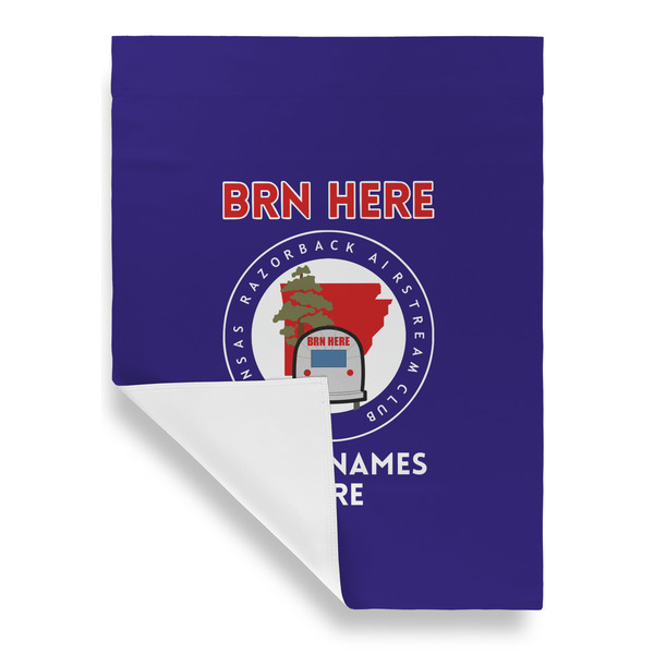 Arkansas Razorback Airstream Club Logo Garden Flags - Large - Single Sided - FRONT FOLDED