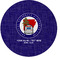 Arkansas Razorback Airstream Club Logo Round Glass Cutting Board