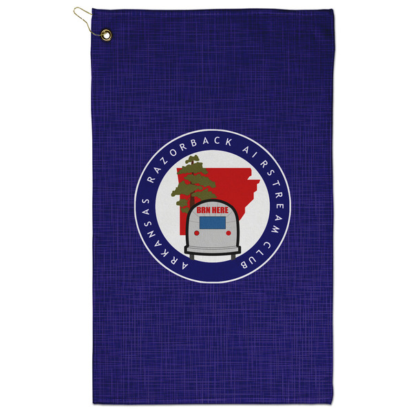 Custom Arkansas Razorback Airstream Club Logo Golf Towel - Poly-Cotton Blend
