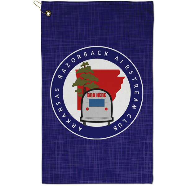 Custom Arkansas Razorback Airstream Club Logo Golf Towel - Poly-Cotton Blend - Small