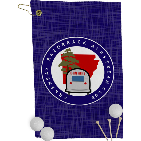 Arkansas Razorback Airstream Club Logo Golf Towel (Personalized) - FRONT (Small Full Print)