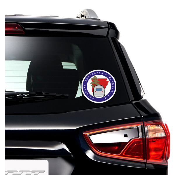 Arkansas Razorback Airstream Club Logo Graphic Car Decal (On Car Window)