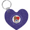 Arkansas Razorback Airstream Club Logo Heart Plastic Keychain
