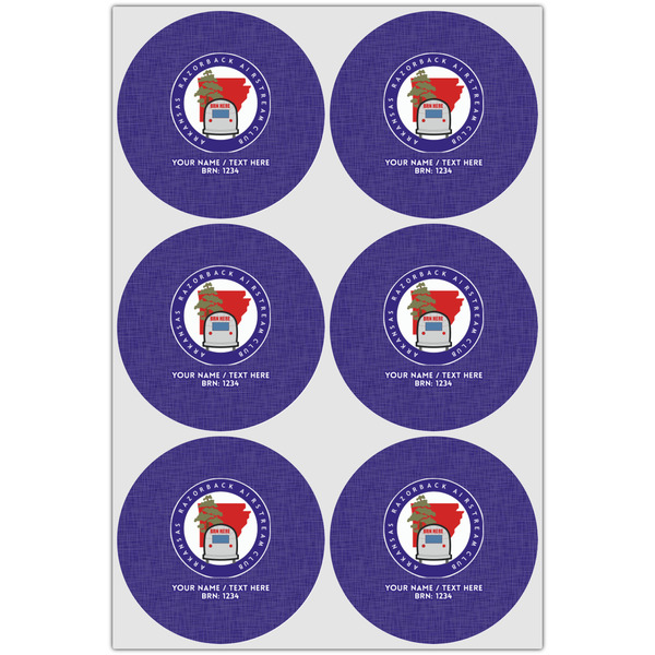 Arkansas Razorback Airstream Club Logo Icing Circle - Large - Set of 6