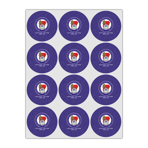 Arkansas Razorback Airstream Club Logo Icing Circle - Small - Set of 12