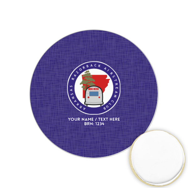 Custom Arkansas Razorback Airstream Club Logo Printed Cookie Topper - 1.25"