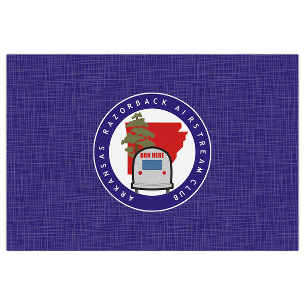 Arkansas Razorback Airstream Club Logo Indoor / Outdoor Rug - 4'x6' - Front Flat