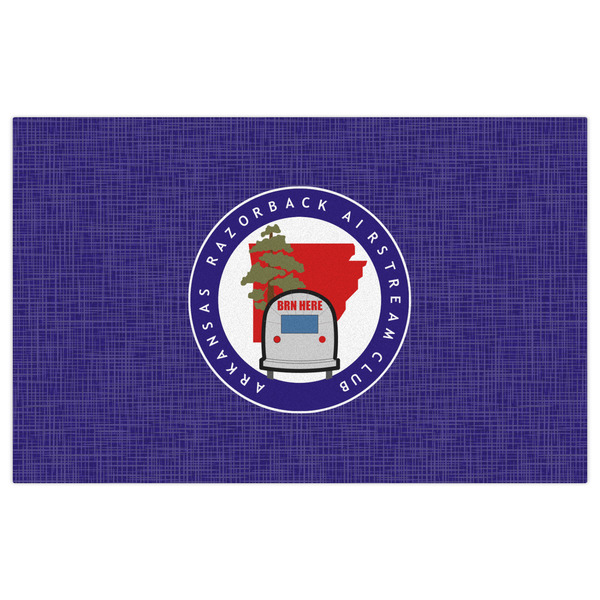 Arkansas Razorback Airstream Club Logo Indoor / Outdoor Rug - 5'x8' - Front Flat
