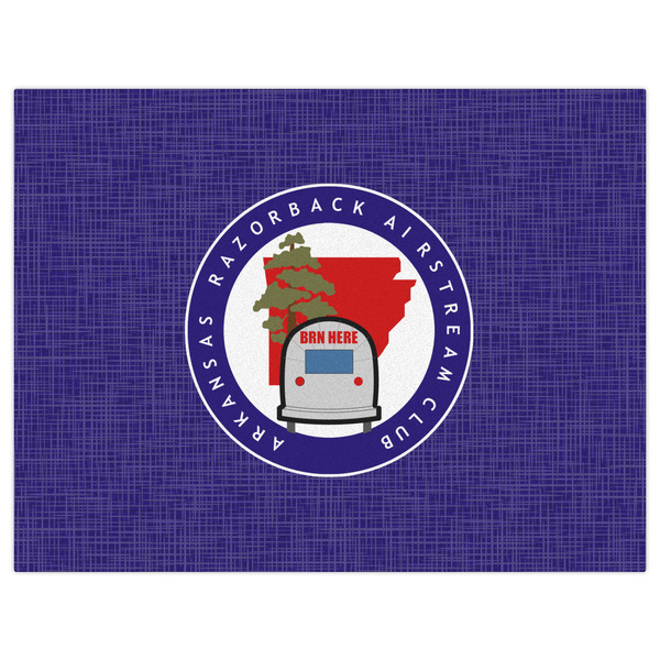 Arkansas Razorback Airstream Club Logo Indoor / Outdoor Rug - 6'x8' - Front Flat