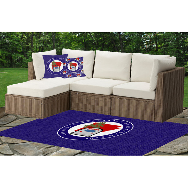 Arkansas Razorback Airstream Club Logo Indoor / Outdoor Rug & Cushions