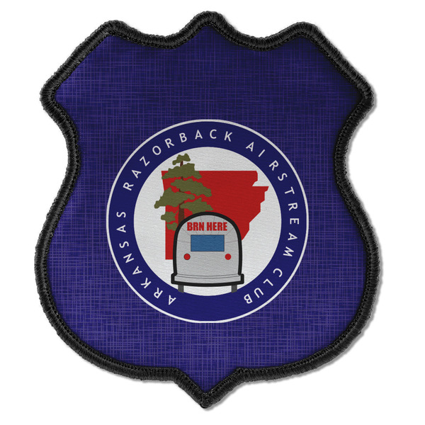 Arkansas Razorback Airstream Club Logo Iron On Patch - Shield - Style C - Front