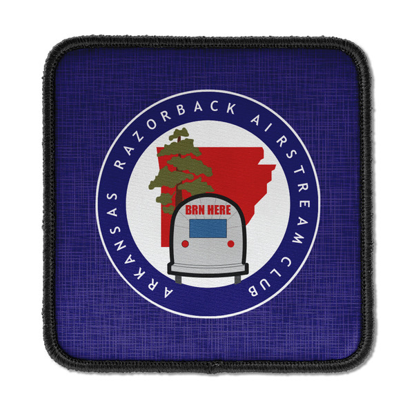 Arkansas Razorback Airstream Club Logo Iron On Patch -  Square - Front