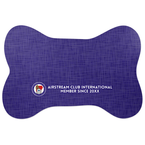 Custom Arkansas Razorback Airstream Club Logo Bone Shaped Dog Food Mat