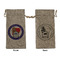 Arkansas Razorback Airstream Club Logo Burlap Gift Bag - Large - Double-Sided