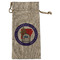 Arkansas Razorback Airstream Club Logo Burlap Gift Bag - Large - Single-Sided
