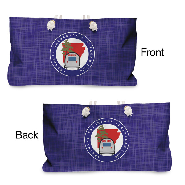 Arkansas Razorback Airstream Club Logo Large Rope Tote - From & Back View