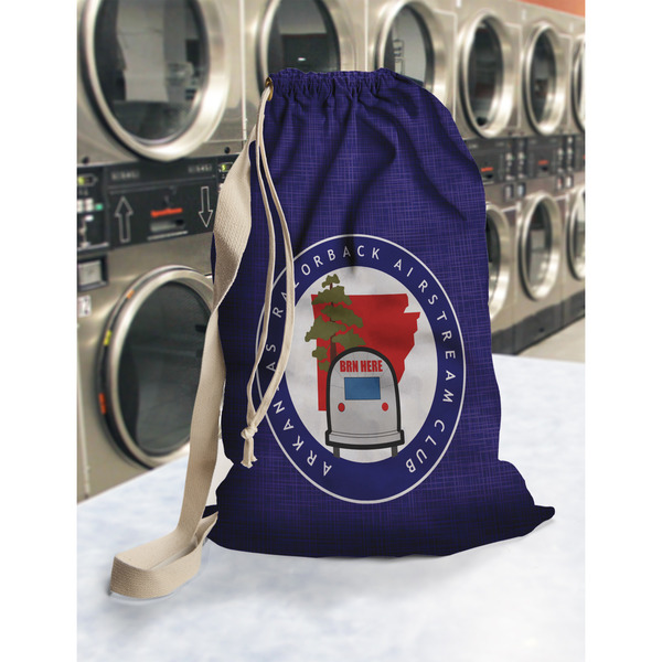 Arkansas Razorback Airstream Club Logo Laundry Bag in Laundromat