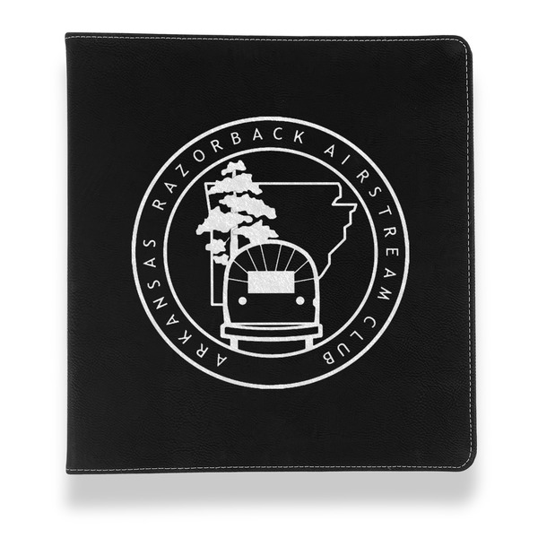 Arkansas Razorback Airstream Club Logo Leather Binder - 1" - Black - Front View