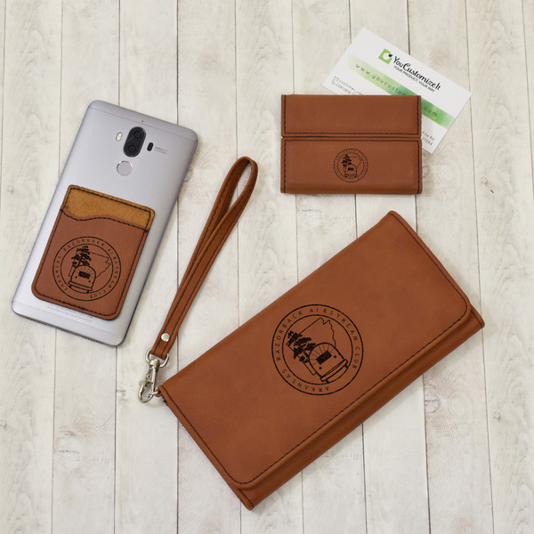 Arkansas Razorback Airstream Club Logo Leather Phone Wallet, Ladies Wallet & Business Card Case