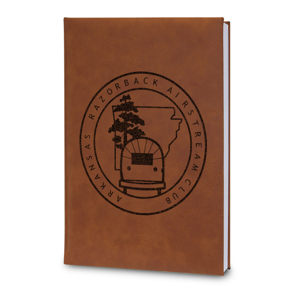 Custom Arkansas Razorback Airstream Club Logo Leatherette Journal - Large - Double-Sided