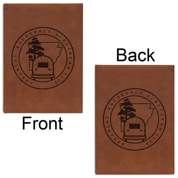 Arkansas Razorback Airstream Club Logo Leatherette Journals - Large - Double Sided - Front & Back View