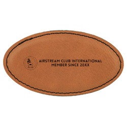 Arkansas Razorback Airstream Club Logo Leatherette Oval Name Badge with Magnet