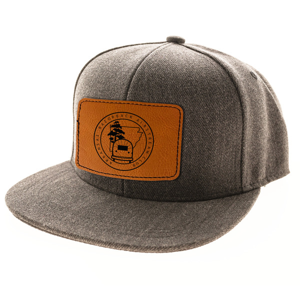 Arkansas Razorback Airstream Club Logo Leatherette Patches - Lifestyle (Hat) Rectangle
