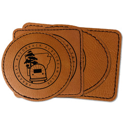 Arkansas Razorback Airstream Club Logo Faux Leather Iron On Patch