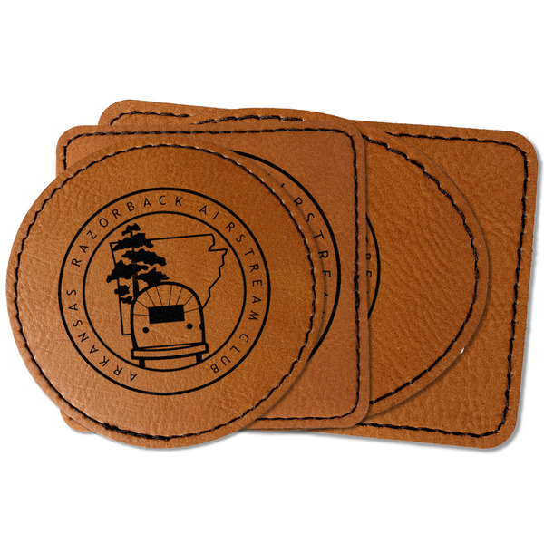 Custom Arkansas Razorback Airstream Club Logo Faux Leather Iron On Patch