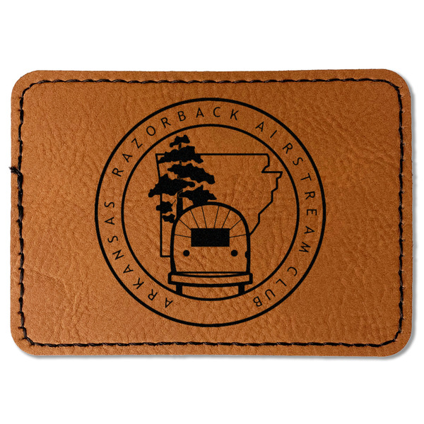 Arkansas Razorback Airstream Club Logo Leatherette Patches - Rectangle