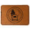 Arkansas Razorback Airstream Club Logo Faux Leather Iron On Patch - Rectangle