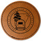 Arkansas Razorback Airstream Club Logo Faux Leather Iron On Patch - Round