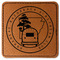 Arkansas Razorback Airstream Club Logo Faux Leather Iron On Patch - Square