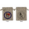Arkansas Razorback Airstream Club Logo Burlap Gift Bag - Medium -Double-Sided