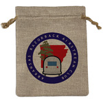 Arkansas Razorback Airstream Club Logo Burlap Gift Bag