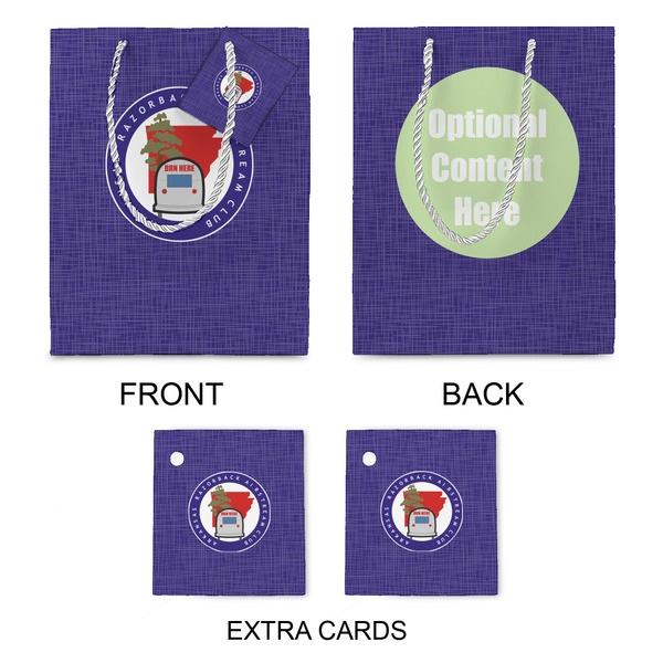 Arkansas Razorback Airstream Club Logo Medium Gift Bag - Approval