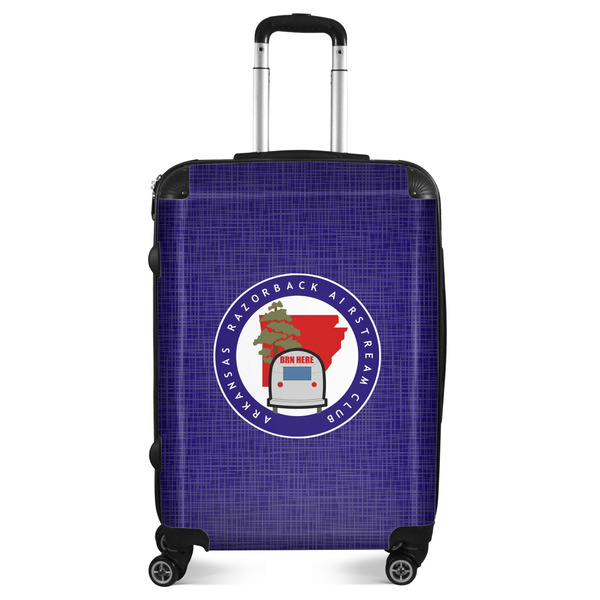 Custom Arkansas Razorback Airstream Club Logo Suitcase - 24" Medium - Checked